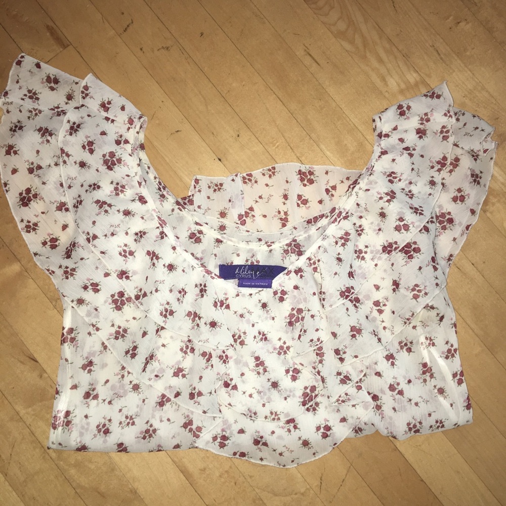 Floral Ruffle Top - Picture 3 of 7